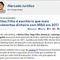 Mattos Filho  escritrio que mais movimentou dinheiro com M&A em 2017